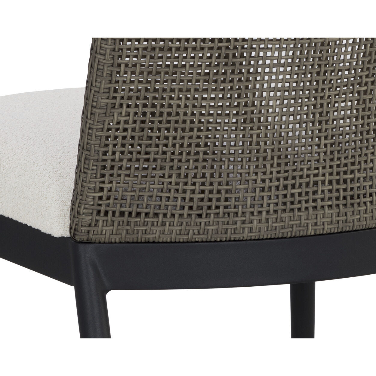 Calandri Black / Louis Cream Outdoor Dining Chair, Set Of 2